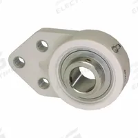 IPTCI BEARINGS 3 Bolt Flange Bearing: Radial Ball, 5/8 in Bore, PBT Plastic, Set Screws, 2 1/2 in Lg (MPN SUCTFB202-10). Key specifications — Bore Type: Cylindrical; Brand: IPTCI BEARINGS; Housing Material: PBT Plastic; Lubricant Material: H-1 Grease; Mounting Bolt Size: 5/16 in; Split Housing: Not Split; System of Measurement: Inch.