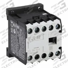 EATON Miniature IEC Magnetic Contactor: Non-Reversing, 3 Poles, 3NO Contacts, 9 A, 24V DC Coil (MPN XTMC9A10TD). Key specifications — attr945107: EATON; attr972381: Yes.
