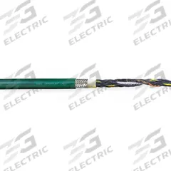 CHAINFLEX Control Cable: 16 AWG, 25 Conductors, Order by the Foot, PVC Jacket, 600 V (MPN CF6-15-25). Key specifications — Conductor Material: Copper; Conductor Configuration: Single; Minimum Bend Radius Factor - Fixed: 4 x OD; Minimum Bend Radius Factor - Flexible: 5 x OD; Includes Ground: Yes; Minimum Bend Radius Factor - E-Chain: 6.8 x OD; Resistance Properties: Oil and Grease Resistant; Standards: cRUus.