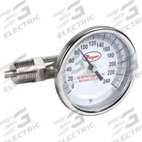 DWYER Dial Thermometer: 0°F to 240°F, ±2%Full Scale Accuracy, 2.5 in Stem Lg, 3 in Dial Dia (MPN BTLS32551). Key specifications — Accuracy: ±2 % Full Scale; Brand: DWYER.