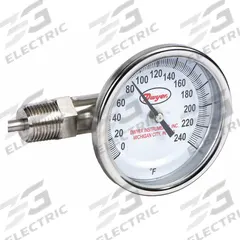 DWYER Dial Thermometer: 0°F to 240°F, ±2%Full Scale Accuracy, 2.5 in Stem Lg, 3 in Dial Dia (MPN BTLS32551). Key specifications — Accuracy: ±2 % Full Scale; Brand: DWYER.