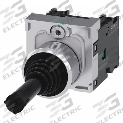 Siemens Joystick Operator: Horizontal Operation, 2 Positions, 1NO, Momentary - Joystick Operators with Contact Blocks
