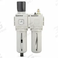 NUMATICS Filter Regulator Assembly: 3/4 in NPT, 8,900 lpm, 10 bar Max Op Pressure, 5 micron, Mist (MPN A653A0000012420). Key specifications — attr109588: 653; attr109546: Manual - Semi-automatic Drain; attr109524: NUMATICS.
