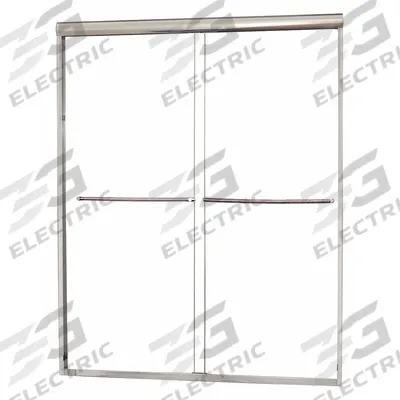 FOREMOST Shower Door: 44 in Min. Door Wd, 48 in Max. Door Wd, 72 in Overall Ht - Double-Sliding Shower Doors
