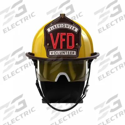 BULLARD Lightweight Traditional Helmet: Yellow, Fiberglass, Traditional Rear Brim - Fire and Rescue Helmets