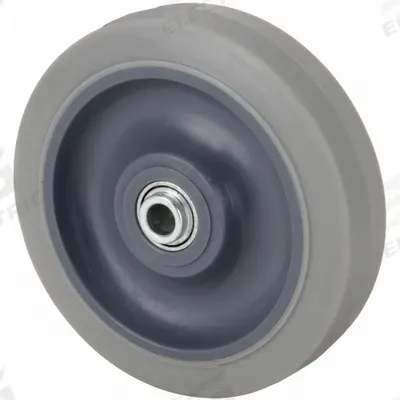 APPROVED VENDOR Caster Wheel: 3 in Wheel Dia., 1 1/4 in Wheel Wd, Rubber, 200 lb Load Rating - Nonmarking Rubber Tread on Plastic Core Wheels