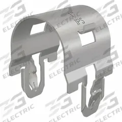 IPS Clamp: Spring Steel, SST (Dakota ProTect™ Wet/Dry: 1000hr), 1 in Conduit Trade Size (MPN DS-PC-1IPS-PT/100). Key specifications — Color: Gray; Material: Spring Steel; Finish: SST (Dakota ProTect™ Wet/Dry: 1000hr); For Use With: Dakota Smart-Strut.