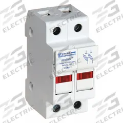 MERSEN Fuse Block: Finger-Safe, 2 Pole, 600 V AC, DIN Rail Mounting, Pressure Plate Termination (MPN USM2I). Key specifications — Brand: MERSEN.
