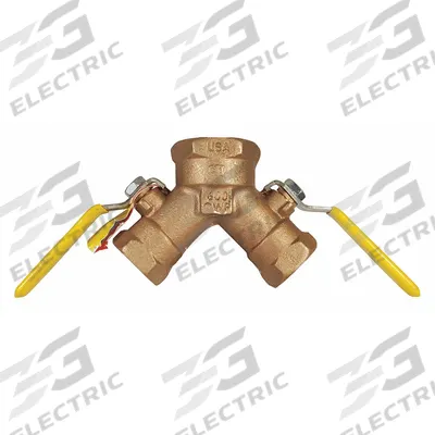 DIXON VALVE & COUPLING Manual Three-Way Ball Valve: 1 1/4 in, Bronze, Cross Flow - Y-Pattern Brass Ball Valves