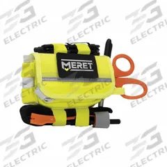 MERET PRODUCTS Medical Pack: 6 1/4 in L x 1 in W, Yellow, 0-10 in/21-30 in, 0-10 in/30+ in (MPN M8120-HV). Key specifications — Color: Yellow; Closure Type: Hook-and-Loop; Features: Quick Access Glove Hole; Brand: MERET PRODUCTS.