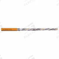 CHAINFLEX Servo Motor Cable: (4) 10 AWG (6.0)/Shielded Twisted Pr 16 AWG (1.5), Orange, PVC Jacket (MPN CF210-UL601521). Key specifications — Conductor Grouping: (4) 10 AWG/Shielded Twisted Pair 16 AWG; Includes Ground: Yes; Overall Length: Order by the Foot; Minimum Bend Radius Factor - Fixed: 5 x OD; Minimum Bend Radius Factor - Flexible: 8 x OD; Brand: CHAINFLEX.