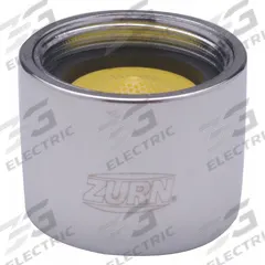 ZURN Aerator: 1 gpm Flow Rate, Spray Flow Outlet, Brass, Chrome Finish, 3/4"-27 Connection Size (MPN G66698). Key specifications — Includes: Spray Outlet; Material: Brass; Product Type: Aerator; Connection Size: 3/4"-27; Brand: ZURN.