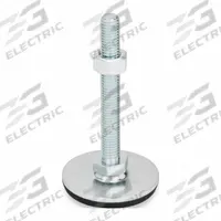 JW WINCO Male-End Leveling Mount: Swiveling Stud, 1/2"-13 Thread Size, 1.57 in, 1,574 lbf Capacity (MPN 40-40-1/2X13-100-A3-SK). Key specifications — Base Shape: Round; Load Capacity: 1,574 lbf; Thrust Pad Material: Buna-N; Includes: Nut; Hex Size: 11/16 in.