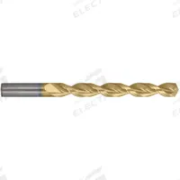 CLEVELAND Jobber Length Drill Bit: #1, 135° Split Point, TiN-Coated Cobalt, Fast Spiral (MPN C16612). Key specifications — attr1229327: 0.2280.