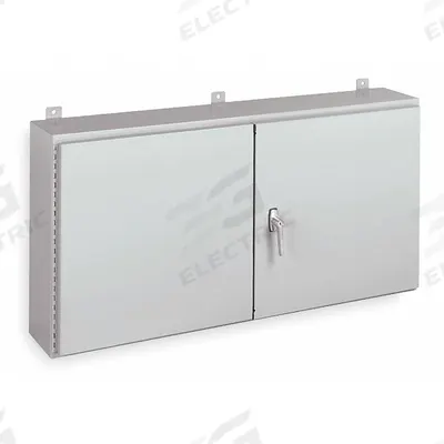WIEGMANN Enclosure: Steel, 24 in x 42 in x 8 in, NEMA 12, Solid Cover - Steel Dust-Tight Enclosures