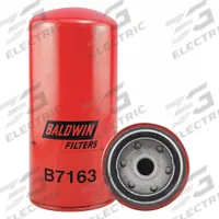 BALDWIN FILTERS Oil Filter: B7163, HF35315, M20-1.50 Thread Size, 8 1/8 in Overall Ht, Oil, Spin-On. Key specifications — Baldwin Interchange: B7163; FleetGuard Interchange: HF35315; Brand: BALDWIN FILTERS; Compatible Vehicle Make: Atlas Copco; Includes: 35 psid Bypass Valve; Media Material: Cellulose.