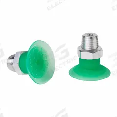 SCHMALZ Vacuum Pad Assembly: Flat, 1/4 in NPT Vacuum Port, 31.5 mm Pad Dia, Green, 19.5 mm Pad Ht (MPN 10.01.01.14992). Key specifications — attr1019136: 10.01.01.14992; attr1019138: SCHMALZ; attr1019139: 55 A.