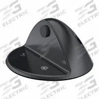 Floor Door Stop: Floor - Mounted, 4 15/32 in Lg, 4 15/32 in Wd, 2 1/2 in Overall Ht, Black (MPN KG187). Key specifications — Product Type: Floor Door Stop; Brand: KINGSWAY GROUP; Color: Black.