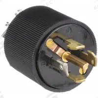 HUBBELL Locking Plug: Non-NEMA, Black, 120/208V AC, 20 A, 4 Pole, 5 Blade (MPN HBL45915). Key specifications — Brand: HUBBELL.