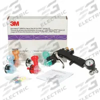 3M Conventional Spray Gun Kit: HVLP, 1/2 in to 12 in, 1/4 in Air Inlet Size, Paints, BSP/NPS (MPN 26578). Key specifications — Brand: 3M; Air Consumption: 13 cfm @ 24 psi; Air Inlet Type: NPS; Compatible Fluid Type: Paints; Includes: Base and Clear Coat; Material: Composite.