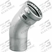 VIEGA MEGAPRESS Crimp Elbow Fitting: 3 in Pipe x 3 in Pipe Size, Press-fit x FTG, FKM (MPN 95550). Key specifications — Brand: VIEGA MEGAPRESS.