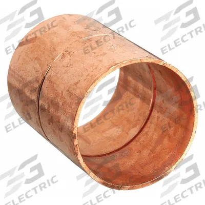 NIBCO Sweat Fitting Coupling: 1/2 in CTS x 1/2 in CTS, Cup x Cup, Rolled Center Stop - Wrot Copper Tube Fittings