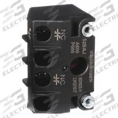 SIEMENS Contact Block: 30 mm Panel Mounting Size, 1NC, Momentary, Universal Series, Screw Terminals (MPN 52BAJ). Key specifications — Switch Action: Momentary; Terminal Connection Type: Screw Terminals; Brand: SIEMENS; Compatible with Series: Universal.