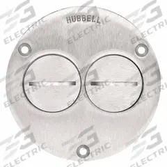 HUBBELL WIRING DEVICE-KELLEMS Floor Box Cover: Round, Silver, Aluminum, Brushed (MPN SA3725). Key specifications — attr211014: HUBBELL WIRING DEVICE-KELLEMS; attr1046648: Silver; attr1046653: Round; attr1046654: Brushed; attr1046660: Aluminum.