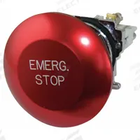 EATON Mushroom Head Push Button: Non-Illuminated, Mushroom Head Profile, Metallic, 30 mm, 1NO/1NC (MPN 10250T33). Key specifications — Brand: EATON; Action: Momentary; Series: 10250T; Push Button Material Type: Metallic.