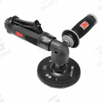 3M Air Disc Sander: Quick Change, Heavy Duty, 1 hp, 37 scfm, Right Angle with Side Handle Grip, NPT (MPN 28408). Key specifications — attr1320237: 3M; attr1320246: Rear.