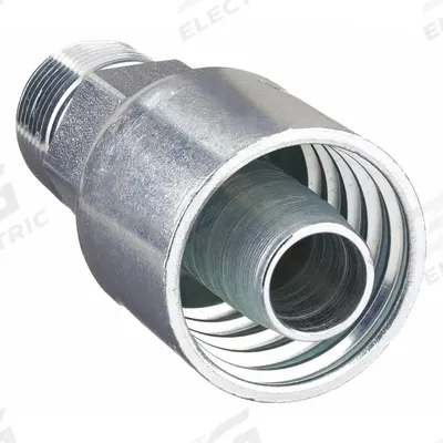 Parker Hydraulic Crimp Fitting: Steel x Steel, Straight, -20 For Hose Dash Size - Parker Crimp Hydraulic Hose Fittings with NPTF Connection
