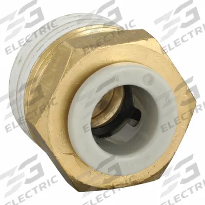 SMC Push-Fit Adapter Fitting: 8 mm OD x 3/8 in Pipe Size, Push-to-Connect x BSPT - Polybutylene & Brass Tube Fittings