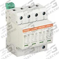 MERSEN Surge Protection Device: Three Phase, 480V AC Wye, 4 Poles, 5 Wires, L-G/L-L/L-N/N-G, 200kA (MPN STP480YN07M). Key specifications — Voltage: 480V AC Wye; Number of Wires: 5 Wires; Modes of Protection: L-L; Max. Continuing Operating Voltage: 175/320/495/640 V AC; Voltage Protection Rating: 1000V (L-N); Short Circuit Current Rating: 200kA; Filtering: No; Includes: Form C Dry Contact.