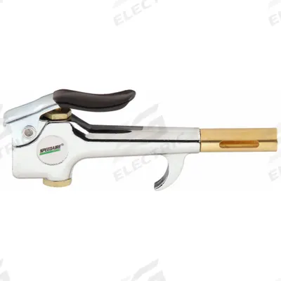 SPEEDAIRE Air Gun: Thumb-Lever Grip, Chrome-Plated Zinc, 1/4 in Female NPT, 1 Nozzle(s) - Thumb-Lever Air Guns