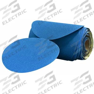 STICKIT Blue Abrasive Disc Roll: 6 in Dia, Non-Vacuum, Ceramic, 220 Grit, B/C Wt Paper - Cool-Cutting Paint-Preparation & Coating-Removal Discs for All Surfaces
