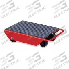 DAYTON Machine Roller: 2,200 lb, 4 3/4 in Deck Ht, 17 in L x 13 3/8 in W, (2) Rigid/(2) Swivel, Red (MPN 2MPR9). Key specifications — Top Plate Surface: Rubber Padded; Brand: DAYTON; Color: Red.