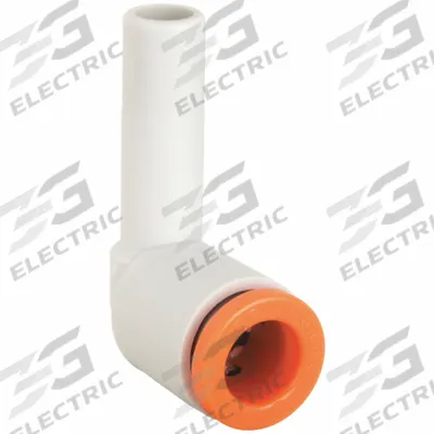 SMC Push-Fit Elbow Fitting: 1/8 in OD x 1/8 in OD Size, Push-to-Connect x Push-to-Connect - Polybutylene & Brass Tube Fittings