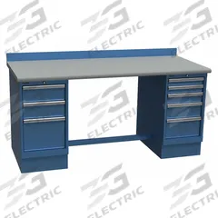 LISTA Workbench: Fixed Ht, Laminate, 72 in x 30 in, 1,000 lb Overall Load Capacity, Blue (MPN XSTB123-72PTBB). Key specifications — Brand: LISTA.