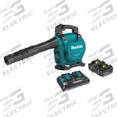 MAKITA Battery-Powered Handheld Leaf Blower Kit: LXT®, 473 cfm Max. Air Flow, 120 mph Max. Air Speed (MPN XBU04PT). Key specifications — attr976723: Blower; attr976705: 5.0 Ah; attr976738: MAKITA.