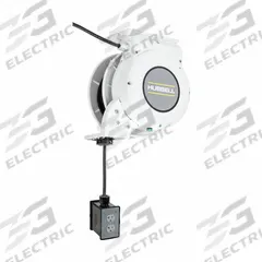 HUBBELL WIRING DEVICE-KELLEMS Extension Cord Reel: Ratchet Lock, 25 ft Cord Lg, 12 AWG, SJO, 5-20P (MPN HBLM25123R220M1). Key specifications — Retractable Cord Ending NEMA Configuration: 5-20R; Feeder Cord Ending NEMA Configuration: 5-20P; Brand: HUBBELL WIRING DEVICE-KELLEMS.