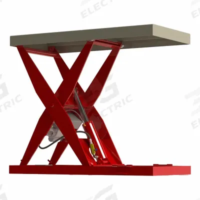 SOUTHWORTH Scissor Lift Table: Electric, 550 lb Load Capacity, 31 1/2 in Max Lifting Ht - Fixed-Top Electric Lift Tables