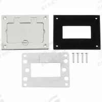 WIREMOLD Floor Box Plate: Rectangular, Silver, Aluminum, Brushed, 3 1/4 in L x 4 1/4 in W x 1/4 in H (MPN 828GFITCAL). Key specifications — attr211014: WIREMOLD; attr1046648: Silver; attr1046653: Rectangular; attr1046654: Brushed; attr1046660: Aluminum.
