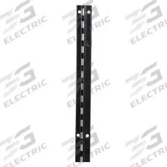 ECONOCO Single Slotted Standard: Single, 2 in Slot Spacing, 1 in Slot Lg, 13/16 in x 1/2 in x 10 ft (MPN SSRIB10). Key specifications — Product Type: Slotted Standard; Color: Black; For Display Type: Recessed Mount Slotted Standards; Material: Steel; Duty Rating: Heavy Duty; Brand: ECONOCO; Finish: Matte; Mounting Type: Screw-In.