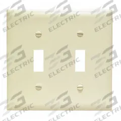LEGRAND Wall Plate: Toggle, 2 Gang, Brown, Jumbo Size (MPN TPJ2I). Key specifications — Brand: LEGRAND; Material: Nylon.