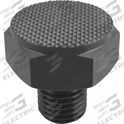 KIPP Positioning Foot w/Serrated Face: External Threads, Serrated, Steel, M16 Thread Size - Positioning Feet with Serrated Face
