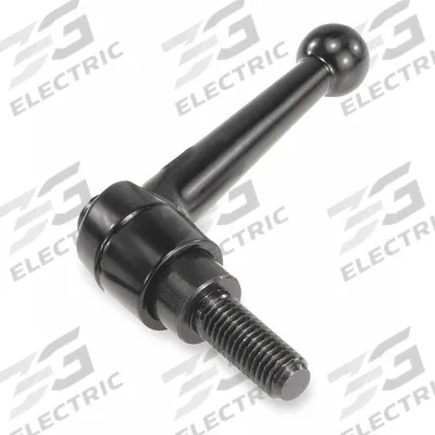KIPP Adjustable Handle: Zinc w/ Steel Thread, #10-32 - Ball-Style Adjustable Handles with Threaded Stud