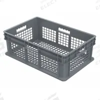 AKRO-MILS Straight Wall Tote: 13.3 gal, 23 3/4 in x 15 3/4 in x 8 1/4 in, Stacking Capable, Gray (MPN 37608GREY). Key specifications — Material: Plastic; Stackable: Stacking Capable; Brand: AKRO-MILS.