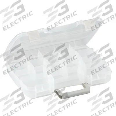 PLANO MOLDING Compartment Box: 11 in x 8 1/4 in x 2 1/4 in, Clear, 17 Compartments - Small Parts Compartmented Boxes with Adjustable Dividers