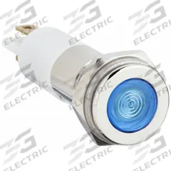 APPROVED VENDOR Flush Panel Light: 10 mm Panel Mounting Hole Dia, LED, Blue, Flush Head, H10 (MPN 24M102). Key specifications — Brand: APPROVED VENDOR; Electrical Connection: 0.11 Male Quick Disconnect.