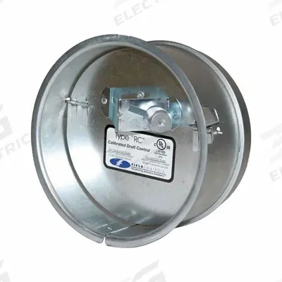 FIELD CONTROLS 5-7"dia 6.6"H 7.6"L SS Barmtc Drft Cntrl: Oil, For 5 in_6 in_7 in Duct Dia - Barometric Draft Control Dampers